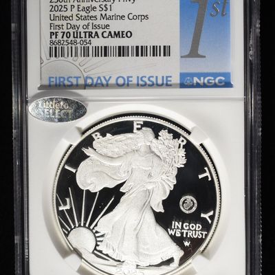2025 P AMERICAN SILVER EAGLE PF 70 ULTRA CAMEO NGC