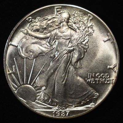 Sale Photo Thumbnail #391: 1987 AMERICAN SILVER EAGLE