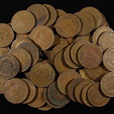 Sale Photo Thumbnail #342: (50) INDIAN CENTS