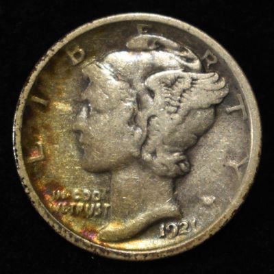 1921 MERCURY DIME XF