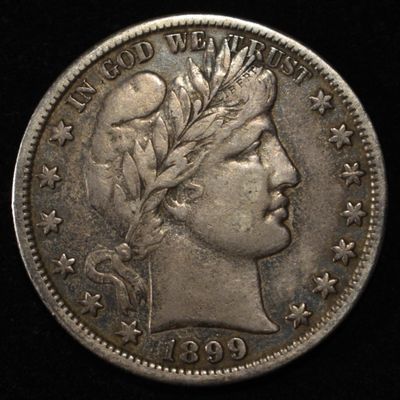 1899 BARBER HALF DOLLAR VF/XF