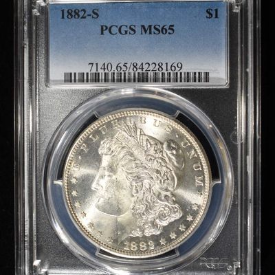 Sale Photo Thumbnail #226: 1882-S MORGAN DOLLAR PCGS MS65