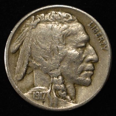 1917-S BUFFALO NICKEL VF/XF