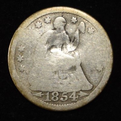 Sale Photo Thumbnail #168: (3) LIBERTY SEATED HALF DIMES