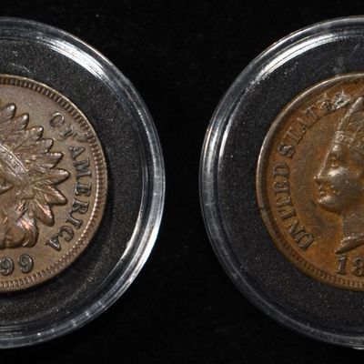 Sale Photo Thumbnail #147: 1897 & 1899 INDIAN HEAD CENTS AU/BU