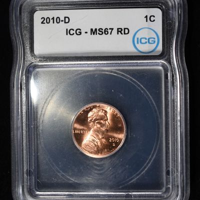 Sale Photo Thumbnail #160: 2010-D SHIELD CENT ICG MS67 RD