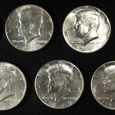 Sale Photo Thumbnail #128: (7) KENNEDY HALF DOLLARS