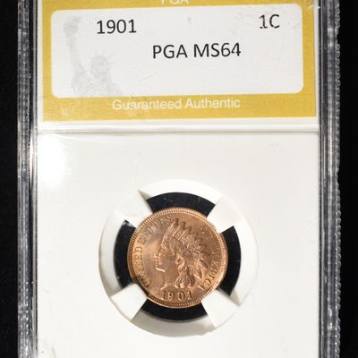 Sale Photo Thumbnail #148: 1901 INDIAN HEAD CENT PGA CH/GEM BU