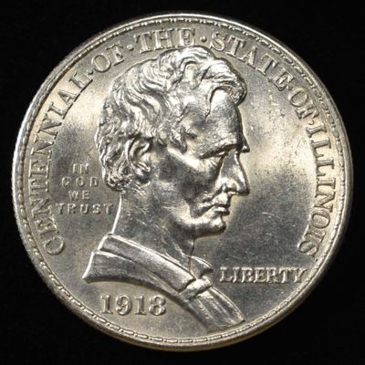 Sale Photo Thumbnail #268: 1918 LINCOLN COMMEM HALF DOLLAR GEM BU