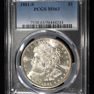 Sale Photo Thumbnail #224: 1881-S MORGAN DOLLAR PCGS MS-63