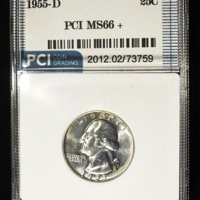 Sale Photo Thumbnail #204: 1955-D WASHINGTON QUARTER PCI SUPERB GEM BU