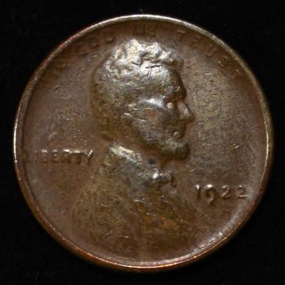 1922 NO D LINCOLN CENT XF