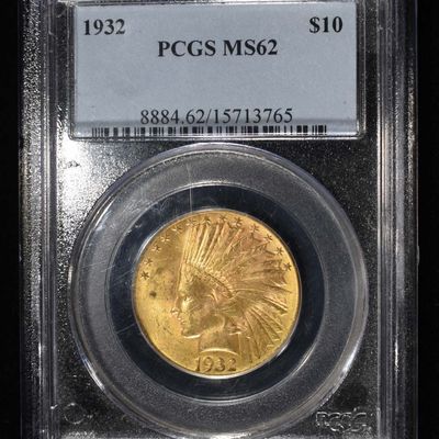 Sale Photo Thumbnail #450: 1932 $10 GOLD INDIAN PCGS MS-62