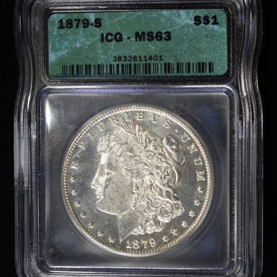 Sale Photo Thumbnail #243: 1879-S MORGAN DOLLAR ICG MS63