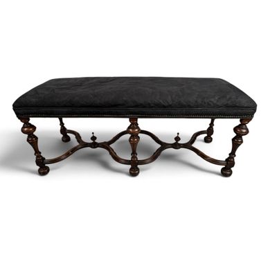 19th C Continental Walnut Bench