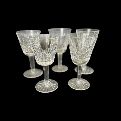 Five Waterford Cut Crystal Cordials