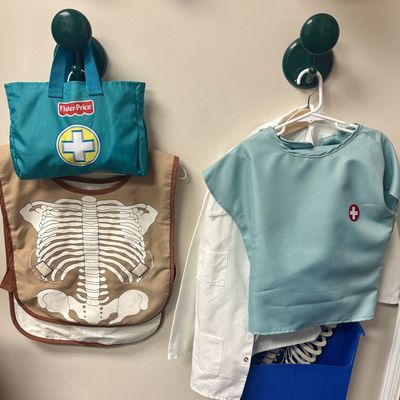 Sale Photo Thumbnail #206: A Collection of Children's Medical Role Play Costumes and a Fisher-Price Medical Bag