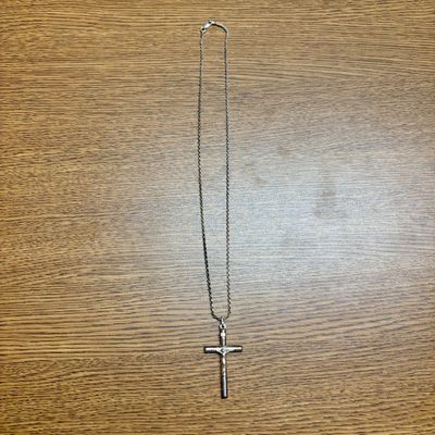 Sale Photo Thumbnail #335: Sterling Silver Crucifix Pendant on a Fine Rope Chain Necklace