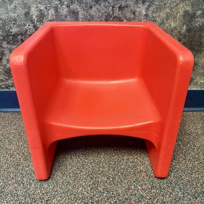 Sale Photo Thumbnail #136: The Children's Factory ChairÂ³ Red Polyethylene Cube Chair