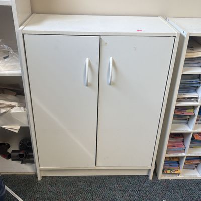 Sale Photo Thumbnail #212: White Two-Door Utility Storage Cabinet