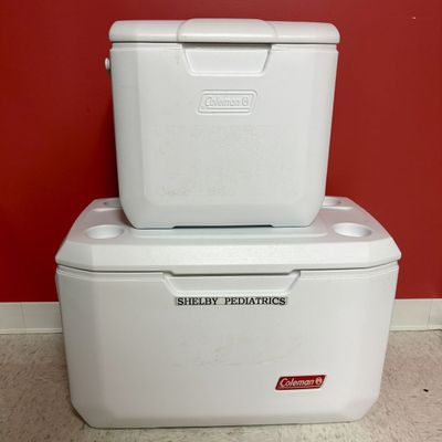 Sale Photo Thumbnail #236: Two White Coleman Insulated Chest Coolers