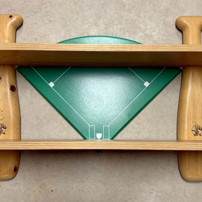 Sale Photo Thumbnail #294: Winmore Inc Baseball Field Novelty Wooden Wall Shelf