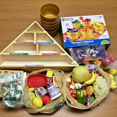 Sale Photo Thumbnail #266: Learning Resources & Wilton Play Food w/ Color Sorting Set, Cookie Cutters & Wooden Pyramid
