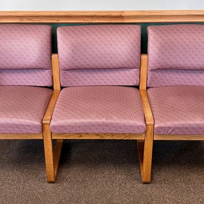 Sale Photo Thumbnail #54: Three-Seat Solid Oak Sled-Base Tandem Bench