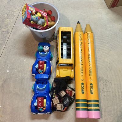 Sale Photo Thumbnail #358: A Collection of Childrens Toys and Two Oversized Novelty Pencils