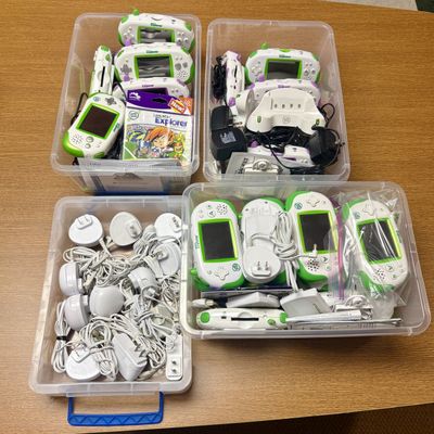 Sale Photo Thumbnail #258: A Collection of LeapFrog Leapster Explorer Handheld Learning Systems and Accessories