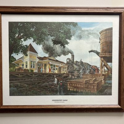 Sale Photo Thumbnail #89: A Framed Maurer Print, Reminiscent Rails: Old Shelbyville Station