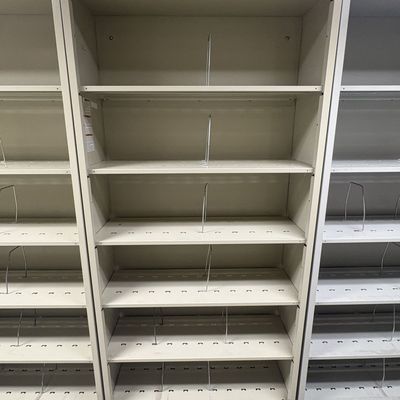Sale Photo Thumbnail #373: Three HON Tan Metal Six-Shelf Open Filing Units