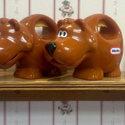 Sale Photo Thumbnail #103: A Collection of Two Little Tikes Hippo Flashlights, Two Resin Medical Bear Figurines, and Seven Plush Toys