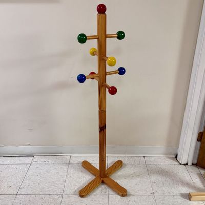 Sale Photo Thumbnail #410: Pine Clothes Tree w/ Multicolored Spheres