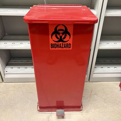 Sale Photo Thumbnail #399: United Metal Receptacle Corp Defenders Biohazard Waste Receptacle with Step-On Foot Pedal