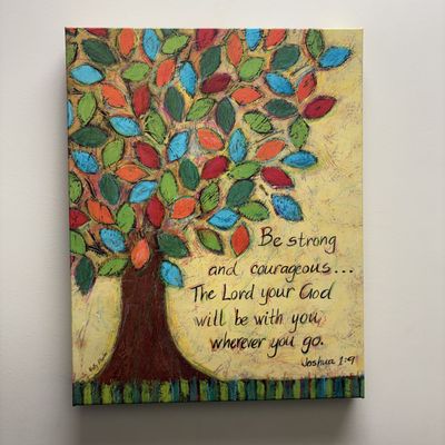 Sale Photo Thumbnail #80: Holly Rhodes (Contemporary), 'Joshua 1:9', Acrylic on Canvas