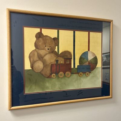 Sale Photo Thumbnail #90: M. K. Sullivan Original Watercolor of a Teddy Bear and Toys