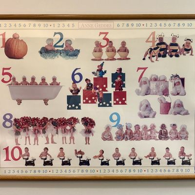 Sale Photo Thumbnail #97: Anne Geddes Numbers Poster in Wood Frame