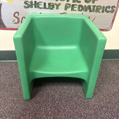 Sale Photo Thumbnail #191: ECR4Kids 3-in-1 Green Molded Plastic Child's Cube Chair