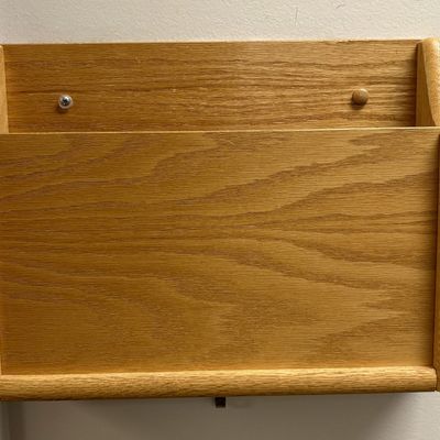 Sale Photo Thumbnail #81: Solid Oak Wall Mounted One Pocket Document and Key Holder