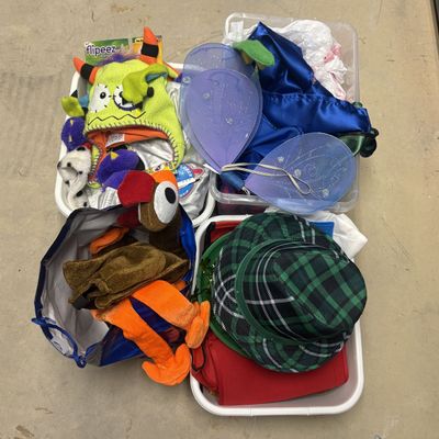 Sale Photo Thumbnail #315: A Collection of Children's Novelty Costumes and Accessories Including a Flipeez Monster Hat