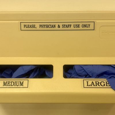 Sale Photo Thumbnail #105: Pinnacle Products Inc. Dispens-a-Glove Two-Compartment Plastic Medical Glove Dispenser