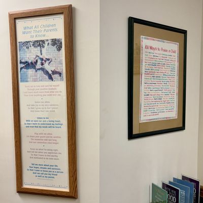 Sale Photo Thumbnail #74: A Trio of Framed Inspirational Parenting and Child Development Prints
