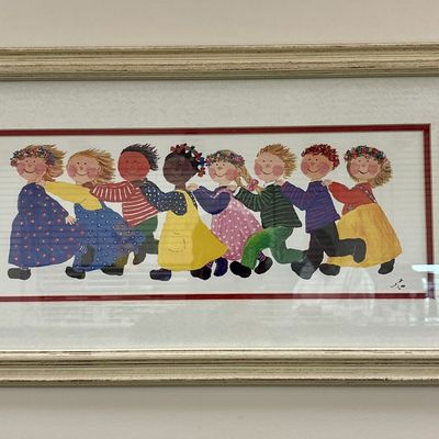 Sale Photo Thumbnail #85: Framed Ingrid Beck Art Print of Diverse Children