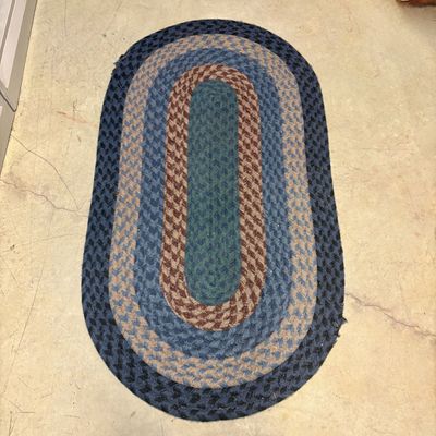 Sale Photo Thumbnail #365: Traditional Oval Multi-Color Braided Floor Rug