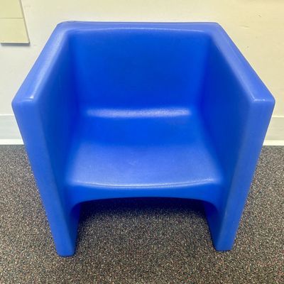 Sale Photo Thumbnail #99: Child's Blue Plastic Multi-Functional Cube Chair