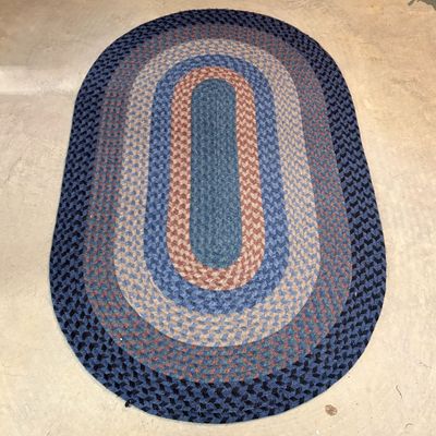 Sale Photo Thumbnail #345: Oval Multi-Colored Braided Area Rug