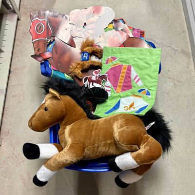Sale Photo Thumbnail #296: An Assortment of Kentucky Derby and Horse Racing Memorabilia Including Aurora Plush Horse