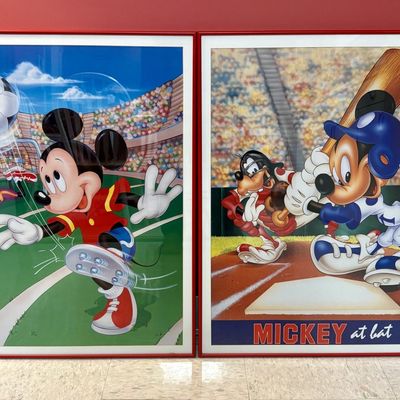 Sale Photo Thumbnail #251: A Pair of Framed Mickey Mouse and Goofy Sports Prints