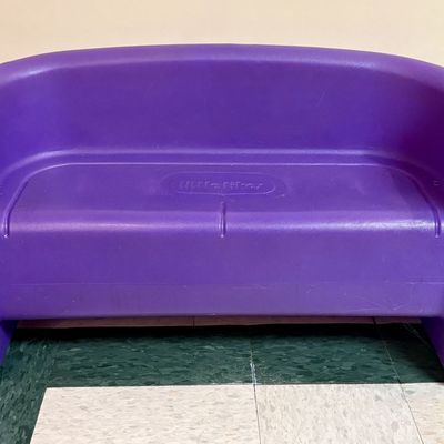 Sale Photo Thumbnail #281: Little Tikes Purple Molded Plastic Child Sized Loveseat